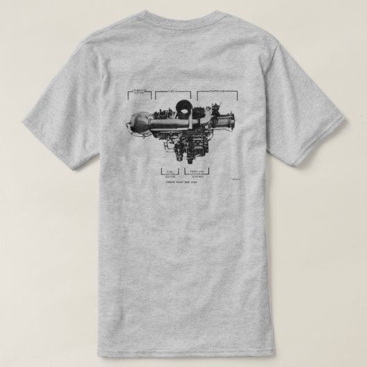 Motor Allison 250-C20B T-Shirt (Design Rückseite)