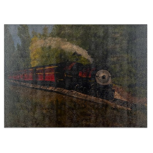 Motor aus altem Steam, Original von Gary Poling Schneidebrett (Vorderseite)