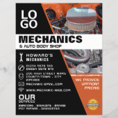 Motor, Auto Mechanik & Reparaturen Werbung Flyer (Vorne)