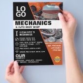 Motor, Auto Mechanik & Reparaturen Werbung Flyer (Hand)