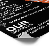 Motor, Auto Mechanik & Reparaturen Werbung Poster (Ecke)