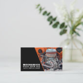 Motor, Auto, Mechanik und Reparaturen Visitenkarte (Stehend Vorderseite)