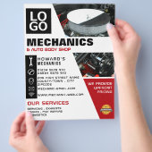 Motor, Auto- und Reparaturwerbewerbung Flyer (Hand)