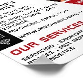 Motor, Auto- und Reparaturwerbewerbung Poster (Ecke)