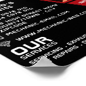 Motor, Auto- und Reparaturwerbewerbung Poster (Ecke)