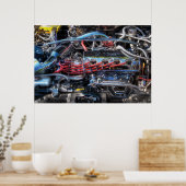 Motor - Autohirn Poster (Küche)