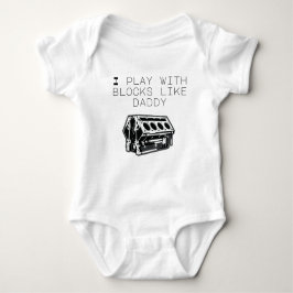 Motor-Block-T-Shirt mit Vater Baby Strampler