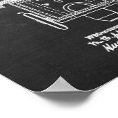 Motor Blueprint Patent Art Nr. 4 Poster (Ecke)