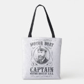 Motor Boat Captain Funny Pontoon Boating Tasche (Rückseite)
