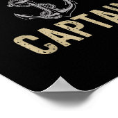 Motor Boat Captain Nautical Life Marine Explorer  Poster (Ecke)