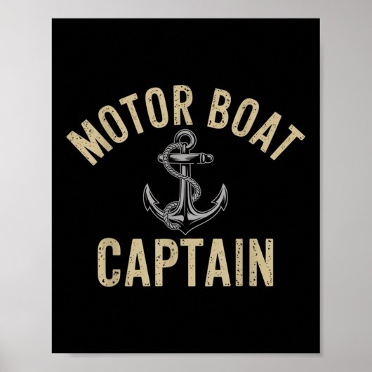 Motor Boat Captain Nautical Life Marine Explorer  Poster (Vorne)