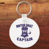 Motor Boat Captain Tee Funny Boating Outfit Sailin Schlüsselanhänger (Vorderseite)