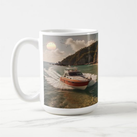 Motor Boat Coffee Tasse (Links)