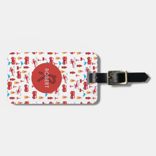 Motor Brigade Monogram Gepäckanhänger (Vorderseite horizontal)