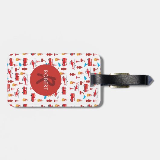 Motor Brigade Monogram Gepäckanhänger (Rückseite horizontal)