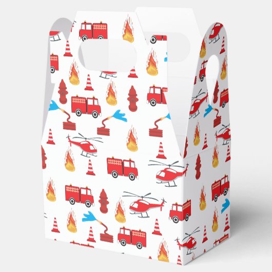 Motor Brigademuster für den roten LKW-Feuerzug Geschenkschachtel (Geöffnet)