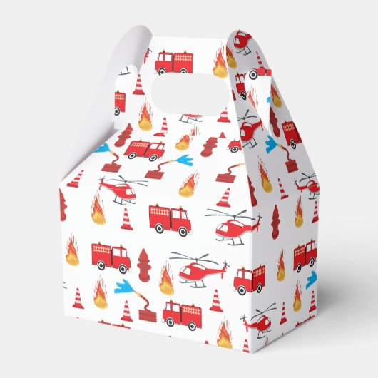 Motor Brigademuster für den roten LKW-Feuerzug Geschenkschachtel (Vorderseite)