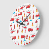Motor Brigademuster für den roten LKW-Feuerzug Große Wanduhr (Winkel)