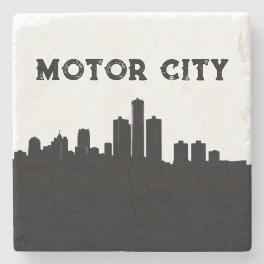 Motor City 313 Achterbahn Steinuntersetzer (Vorderseite)