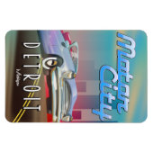 Motor City Detroit Michigan Reiseplakat. Magnet (Horizontal)