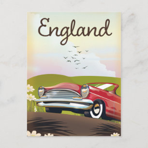 Motor City Detroit Michigan Reiseplakat. Postkarte