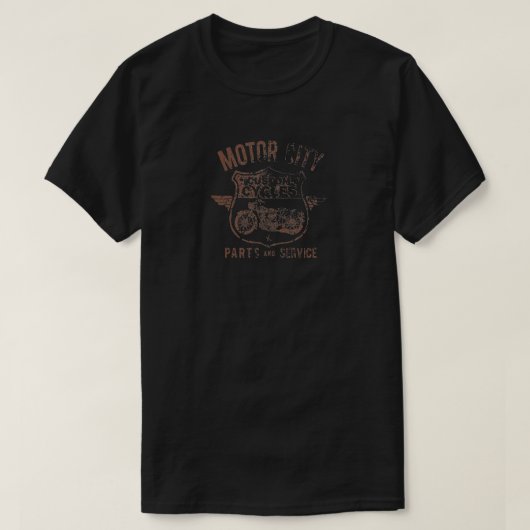 Motor City | Detroit | Motorrad | Obskure T-Shirt (Design vorne)