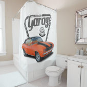 Motor City Garage Orange Camaro Duschvorhang (Beispiel)