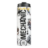 Motor-Collage-Design für Mechanikwerkzeuge Thermosbecher (Vorderseite)