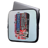 Motor, der die Ecke dreht Laptopschutzhülle (Vorderseite Links)