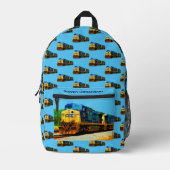 Motor der Diesellokomotive - Name hinzufügen Bedruckter Rucksack (Vorderseite)