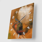 Motor der Eisenbahn Kunstvoll wandern Quadratische Wanduhr (Winkel)