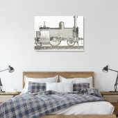 Motor der Lokomotive, graviert von J.W. Lowry Leinwanddruck (Insitu (Schlafzimmer))