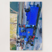 Motor der Miniaturdampf-Eisenbahn Puzzle (Vertikal)