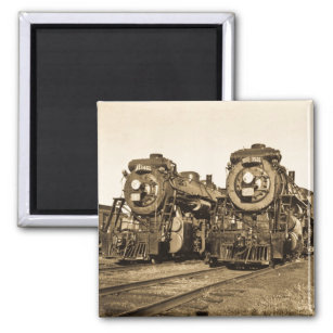 Motor der Zweibahn Vintage Lokomotiven Eisenbahn Magnet