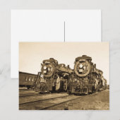 Motor der Zweibahn Vintage Lokomotiven Eisenbahn Postkarte (Vorne/Hinten)