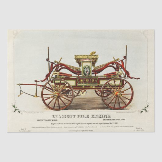 Motor des fleißigen Feuers, 1852, restauriert, ent Seidenpapier (Vorderseite)