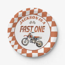 Motor Dirt Bike Fast 1 1. Geburtstag Party Pappteller