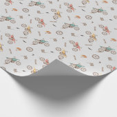 Motor Dirt Bike Geburtstagsparty Geschenkpapier (Ecke)