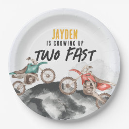 Motor Dirt Bike Zwei Fast 2. Party Pappteller