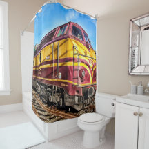 Motor-Duschvorhang für Lokomotive