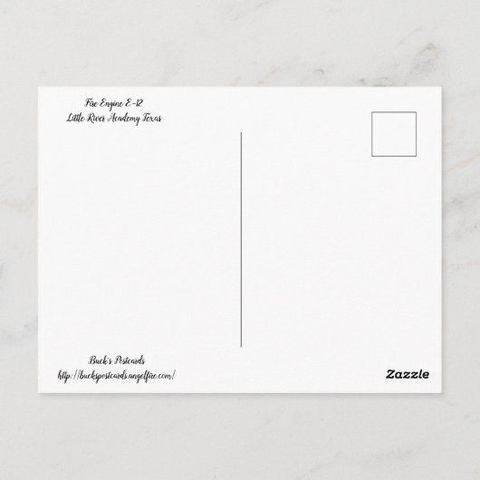 Motor E-12 Postkarte (Rückseite)