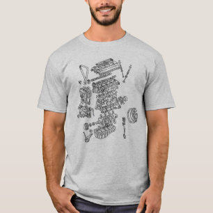Motor-Explosionsdarstellung 4AGE Toyota Corolla T-Shirt