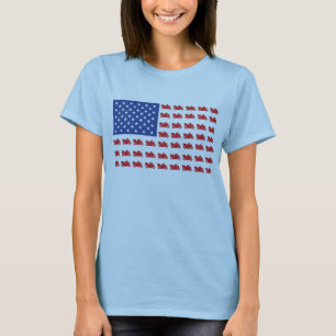 Motor-Fahrrad-Flagge-Kreuzfahrer T-Shirt