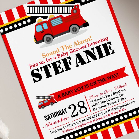 Motor-Feuerdusche Einladung