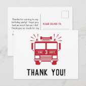 Motor | Feuerzug Geburtstag Danke Postkarte (Vorne/Hinten)