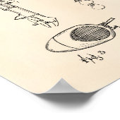 Motor für Boote 1936 Patent Art Old Peper Poster (Ecke)