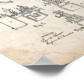 Motor für den internen Verbrennungsprozess - Altes Poster (Ecke)