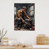 Motor für die mechanische Prüfung Poster (Küche)