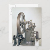 Motor für die Verbrennung, 1876 Postkarte (Vorne/Hinten)