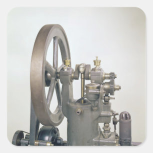 Motor für die Verbrennung, 1876 Quadratischer Aufkleber